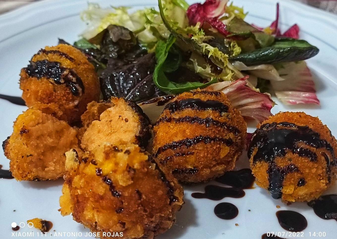 Croquetas Ferrero Rocher de gambas sin gambas 😉😉