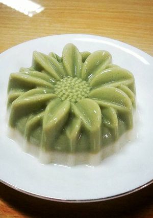 Foto resep Maccha Latte Vanilla Pudding -Pudding Green Tea Latte Vanilla-