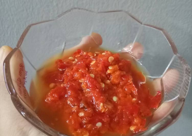 Resep 10. Sambal Korek yang Bikin Ngiler