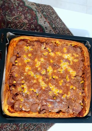 عکسی از دستور ابر پیتزا کیکی😳🍕🍕