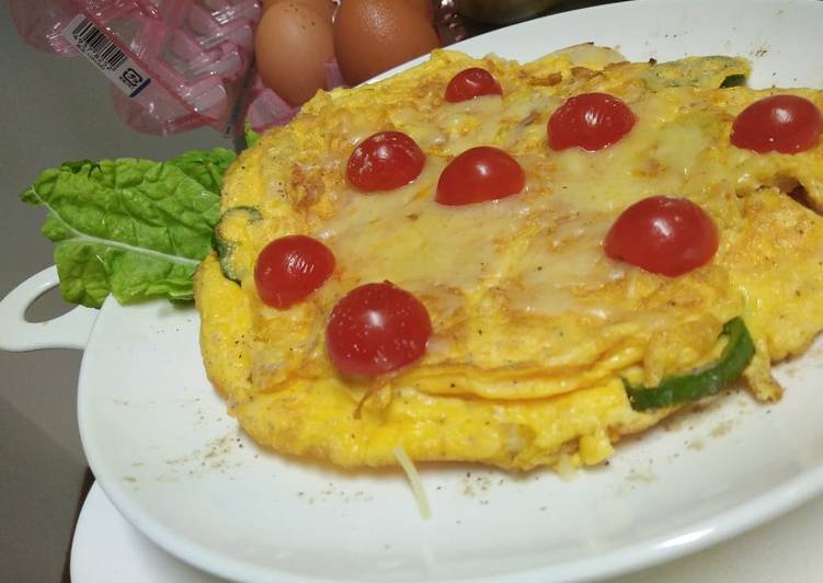 Resep Omelet ayam moza Anti Gagal