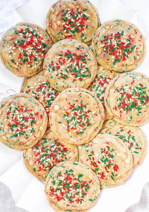 A picture of No-Roll Christmas Sprinkle Cookies.