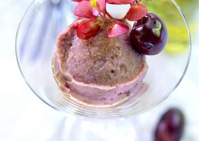 Recipe of Perfect Cherry and olive oil ice cream