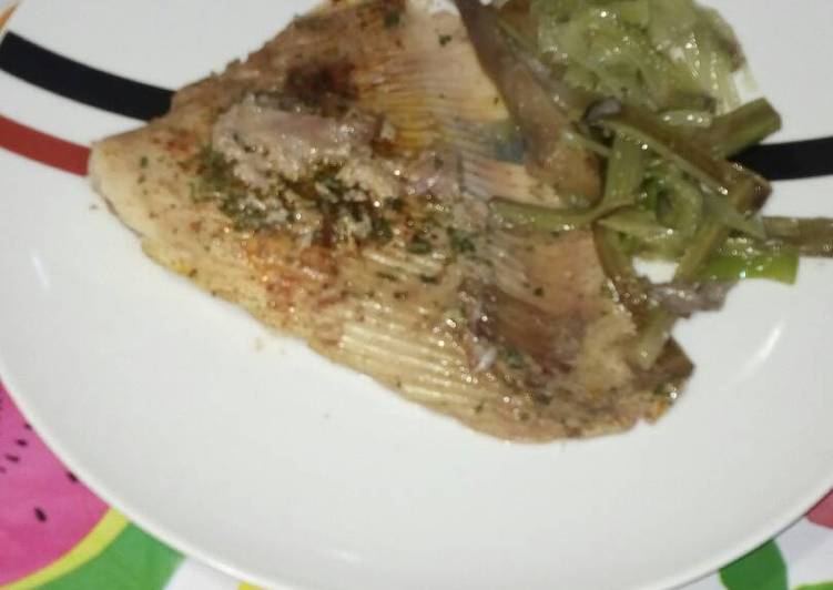 Raya al cava con verduras