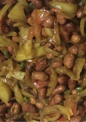 A picture of Aaloo peanut sabji.