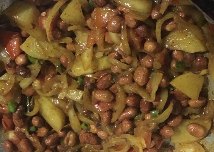 Easiest Way to Prepare Homemade Aaloo peanut sabji