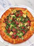 Puttanesca galette with lemon ricotta