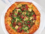 Puttanesca galette with lemon ricotta