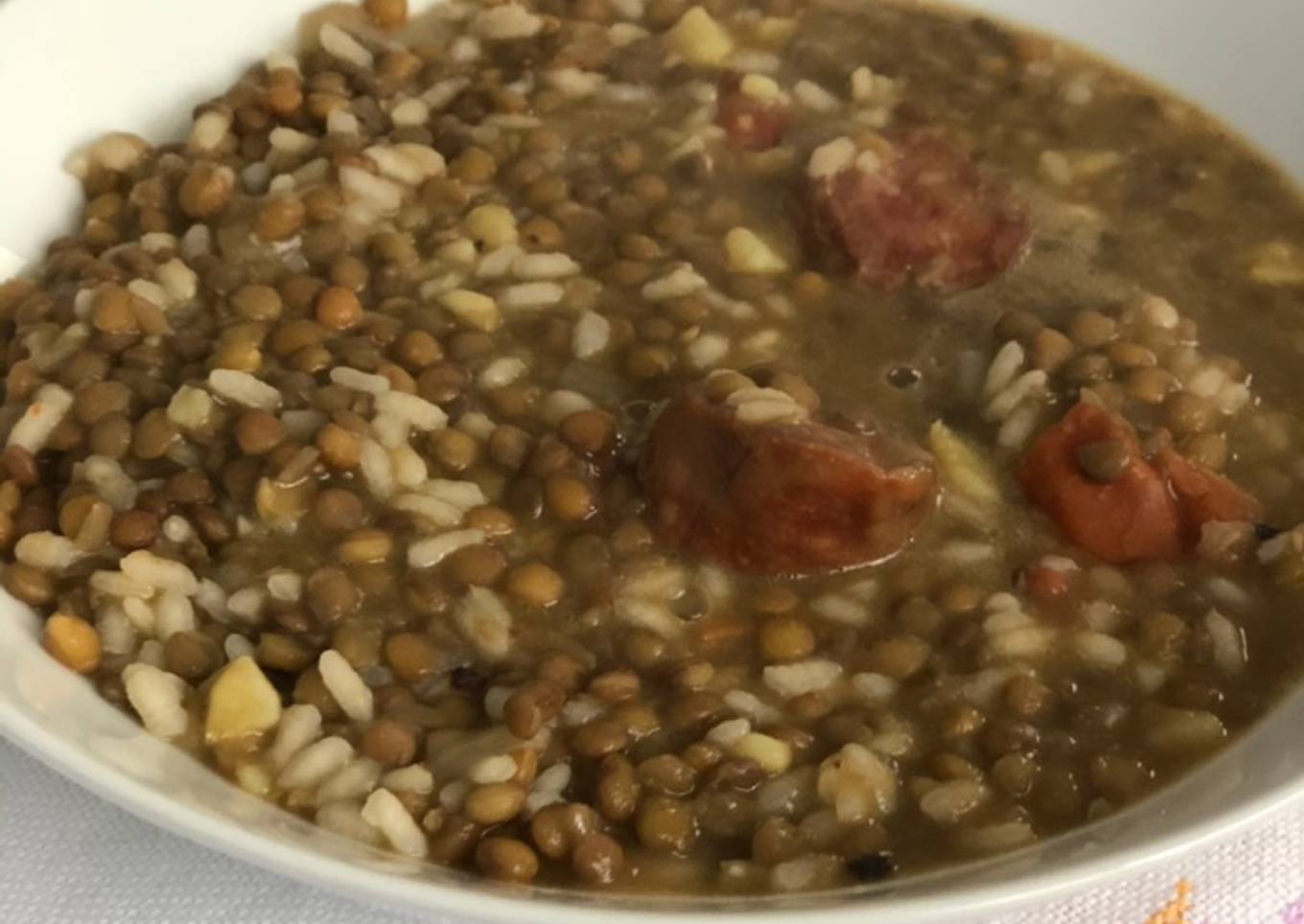 Lentejas con arroz aprovechamiento total