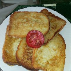 A picture of French toast 'Bread and eggs'.