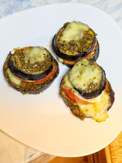 Una foto de Aperitivo: Melanzane alla parmigiana o berenjena a la parmesana