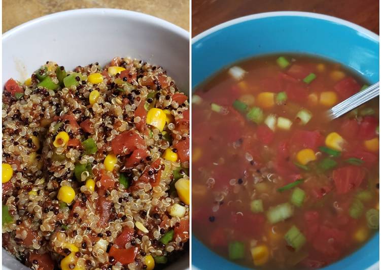 Mexican quinoa bowl or soup