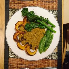 A picture of Roasted Squash & Spiced Lentils.