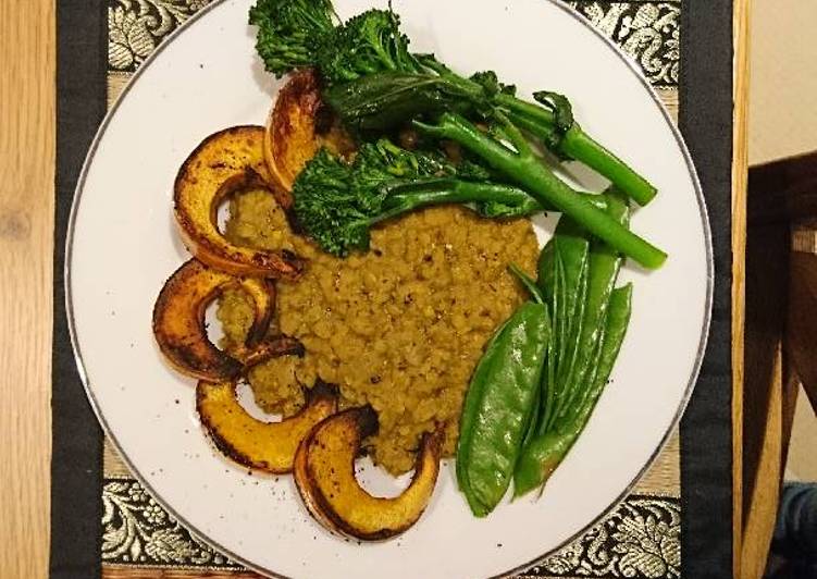Tasty And Delicious of Roasted Squash &amp; Spiced Lentils