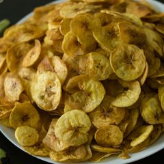 A picture of Banana chips/ Ethakka upperi.