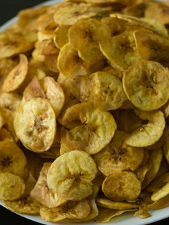 A picture of Banana chips/ Ethakka upperi.