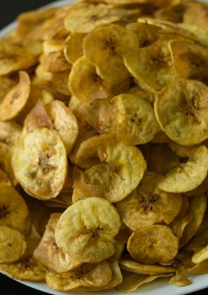 A picture of Banana chips/ Ethakka upperi.
