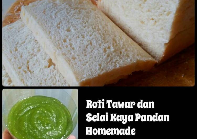 Resep Roti Tawar (tanpa telur) dan Selai Kaya Pandan ...