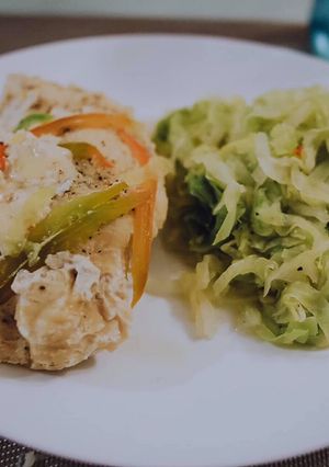 Una foto de Pechuga rellena fit