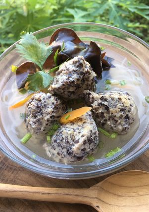 Foto resep Bakso Ayam Jamur Kuping (tanpa tepung) #my diabetic meal