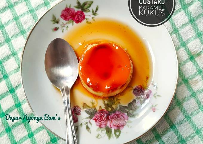 Ramadhon Buka Puasa, Cara Gampang Menyiapkan Puding Custard Karamel Kukus Simpel dan Mudah yang Bikin Ngiler Lezat Sekali