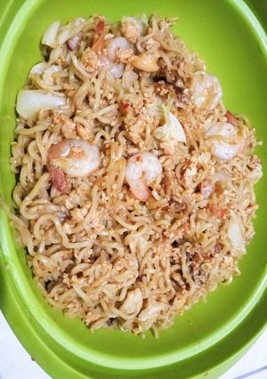 Foto resep Mie tek-tek goreng udang