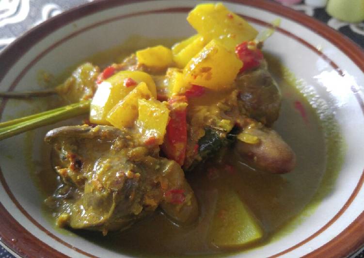 Proses mengolah Gulai ati supergampang yang simpel