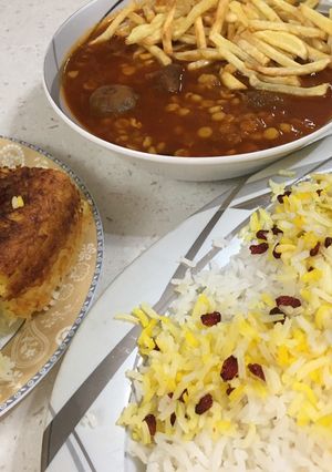 عکسی از دستور خورشت قيمه و ته چين