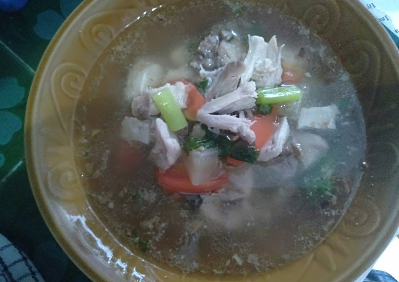 Sop ayam kampung sederhana
