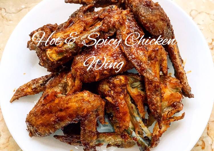 Resep Hot &amp; Spicy Chicken Wing Mudah