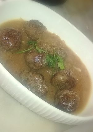 صورة لوصفة كفتة بالبصل المكرمل