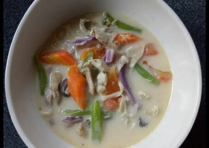 Milky Chicken Vegetables Soup