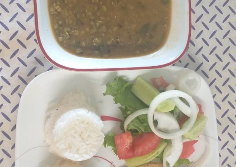 Lentil,Rice,Chapati n Salads# Ndengu contest