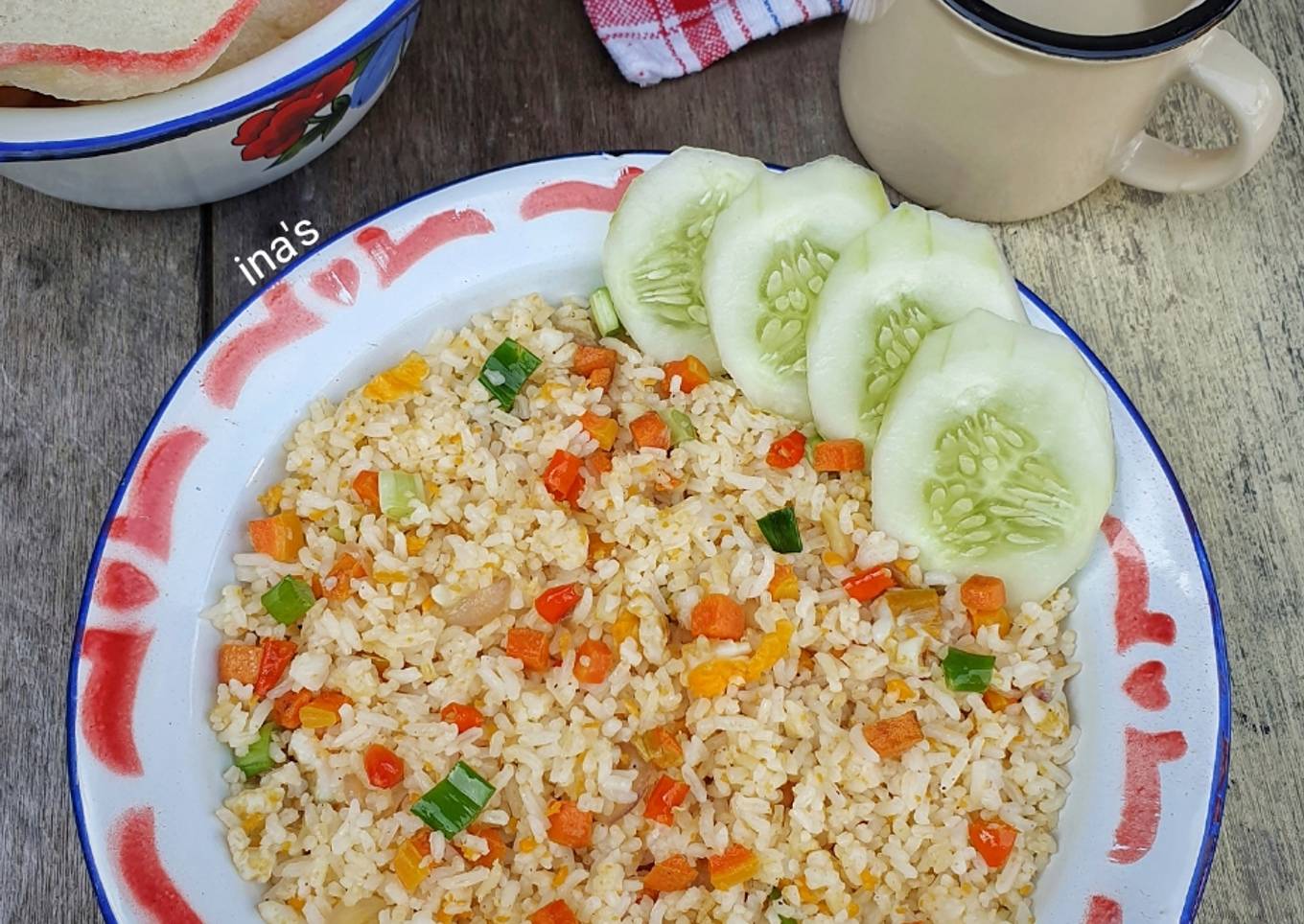 Nasi goreng dengan wortel