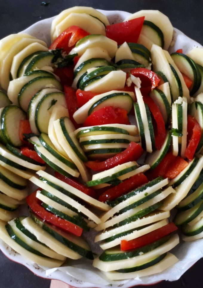 Foto di Teglia di verdure estive al forno