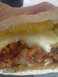 Pan de Pita relleno con "carne de coliflor" piña dulce y queso!!! 🍘🍍🧀🍘