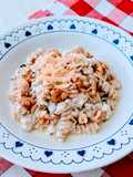 Salsa proteica de ricota con nuez y verdeo 🍝 Fideos secos y salsa altos en proteínas 💪🏼+ 44 gramos 🍽️