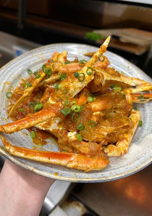 Hình của món Cua tuyết xào cay 🦀.