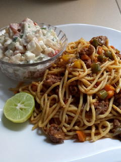 Minced meat pasta ainihin hoton girkin