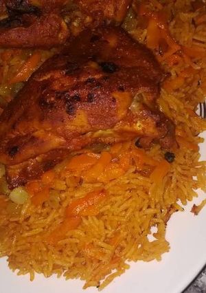 صورة لوصفة الرز البخاري بالدجاج