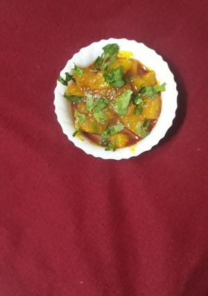 सीताफल की खट्टी मीठी सब्जी (sitafal ki khatti meethi sabzi recipe in Hindi) रेसिपी मुख्य फोटो