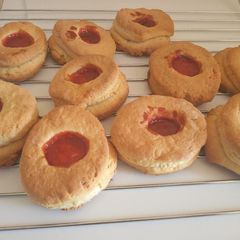 A picture of Shortbread Cookies With Jam Filling#BakingForKids.