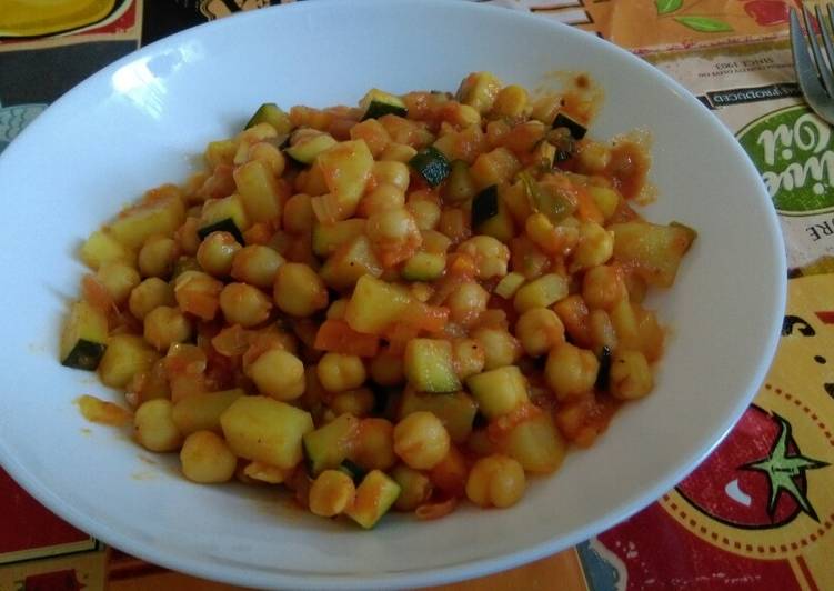 Garbanzos con pisto