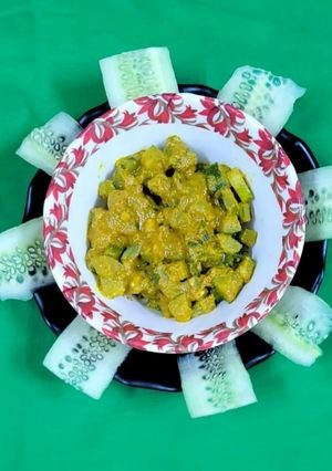 A picture of Summer special kakdi sabji.