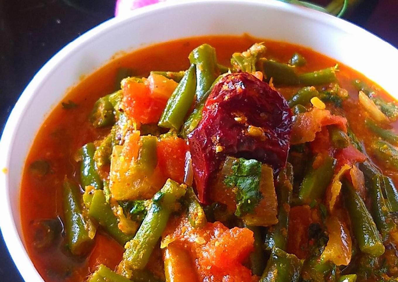 Beans With Tomato Curry