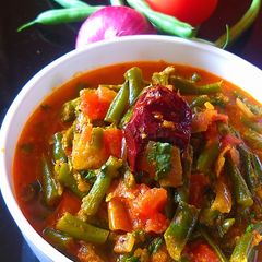 Beans With Tomato Curry A picture of Beans With Tomato Curry.