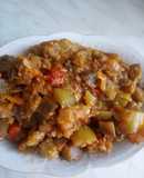 Овощное рагу с кабачками и баклажанами