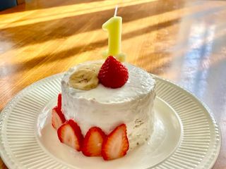 🎂 Very First Birthday cake for my baby - no sugar!