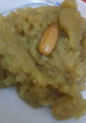 A picture of Badam ka halwa.