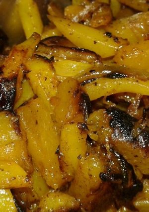 A picture of Potato and pumpkin stir fry.